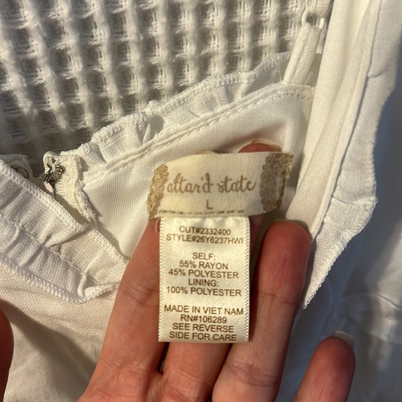 White Ruffle Romper - Picture 2 of 5